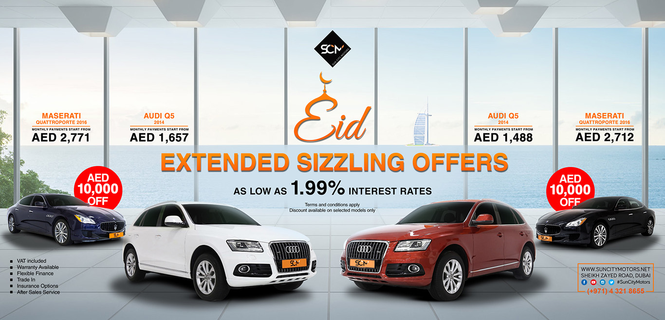 Sun City Motors Extended Eid Sizzling Offers