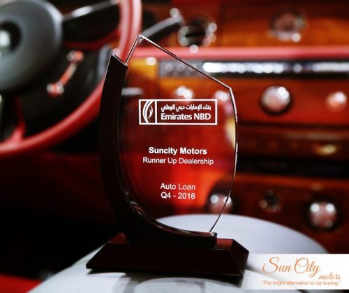 Sun City Motors Receives Runner Up Dealership Award from ENBD